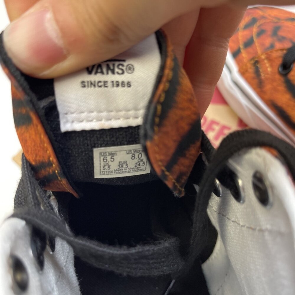 Vans Sk8-Hi Tapered Women’s Sz 8 US Tiger Animal Print AOP Casual Skate Shoes - Picture 10 of 12